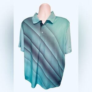 Fila Sport Golf Polo XL Athletic Fit Polyester Spandex Aqua